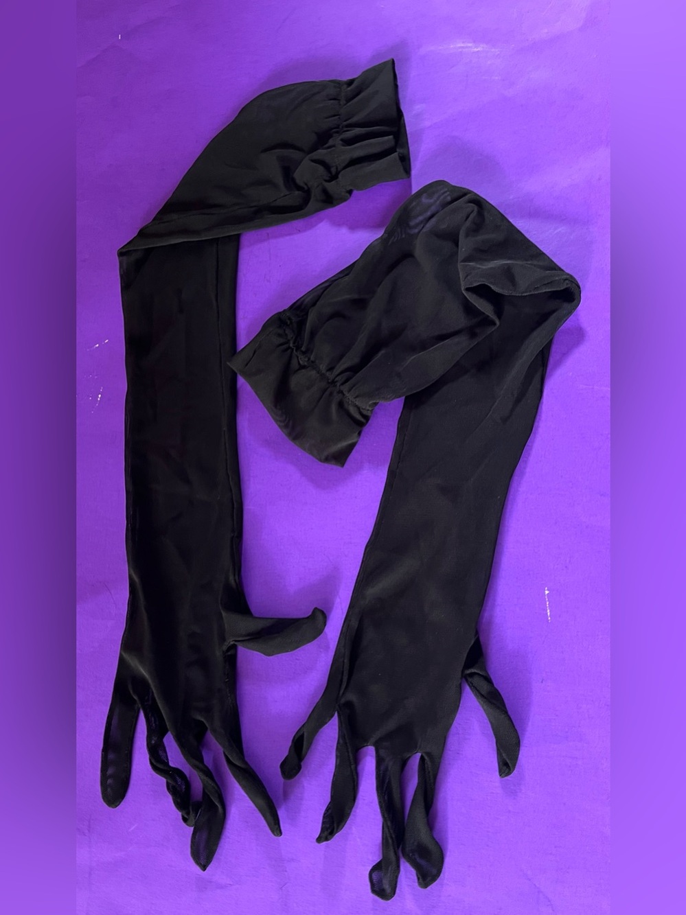 Dr. Harness Sheer Black Long Gloves -NWT